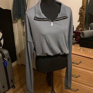 Gray Quarter-Zip Sweater